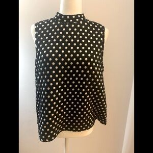 9His STCL Anthropologie Polk a dot blouse, size L